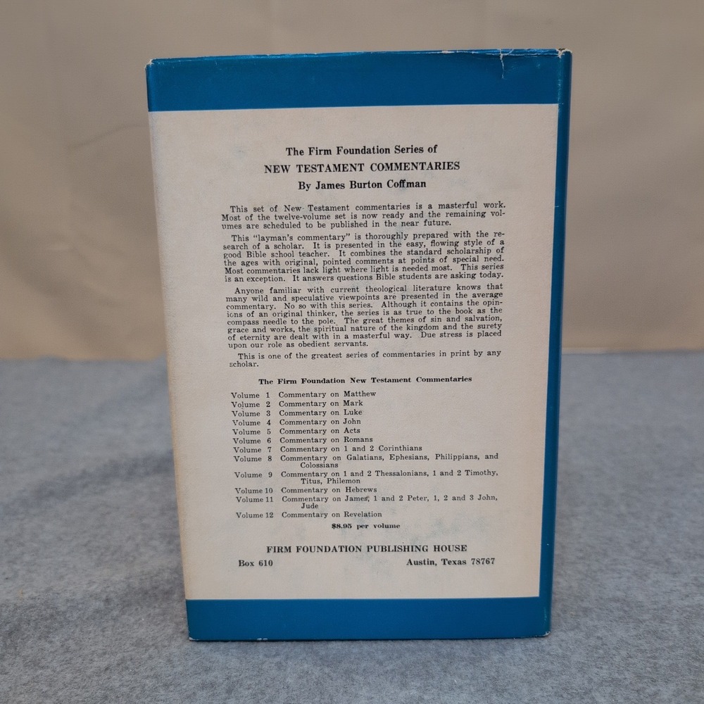 Commentary on 1 and 2 Corinthians James Burton Coffman Signed First Edition 1977 - Picture 3 of 8